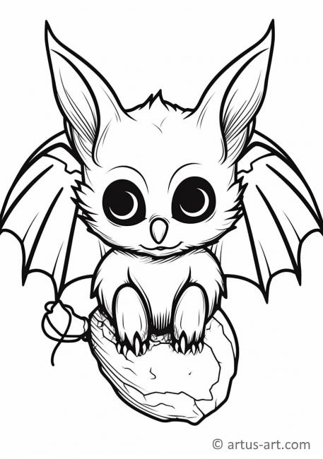 Cute Flying fox Coloring Page